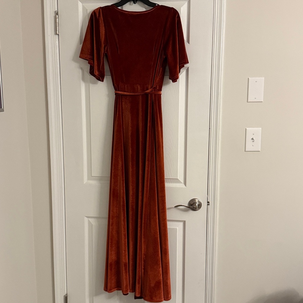 Baltic Born Rust Velvet Maxi Dress - Picture 7 of 7